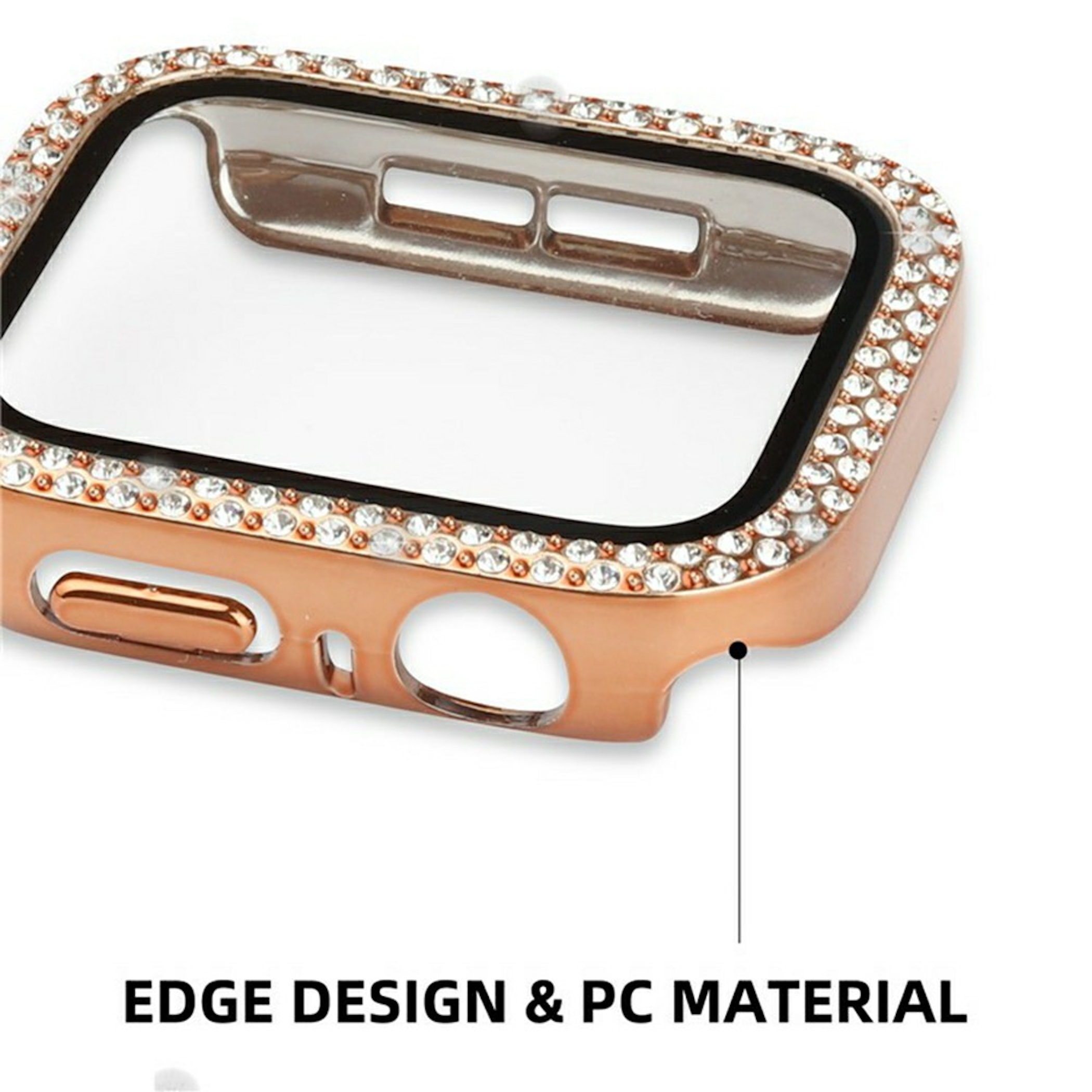 WIGENTO Kunststoff Design Hülle + H9 Hart Glas Watch Schutz Hülle(für ...