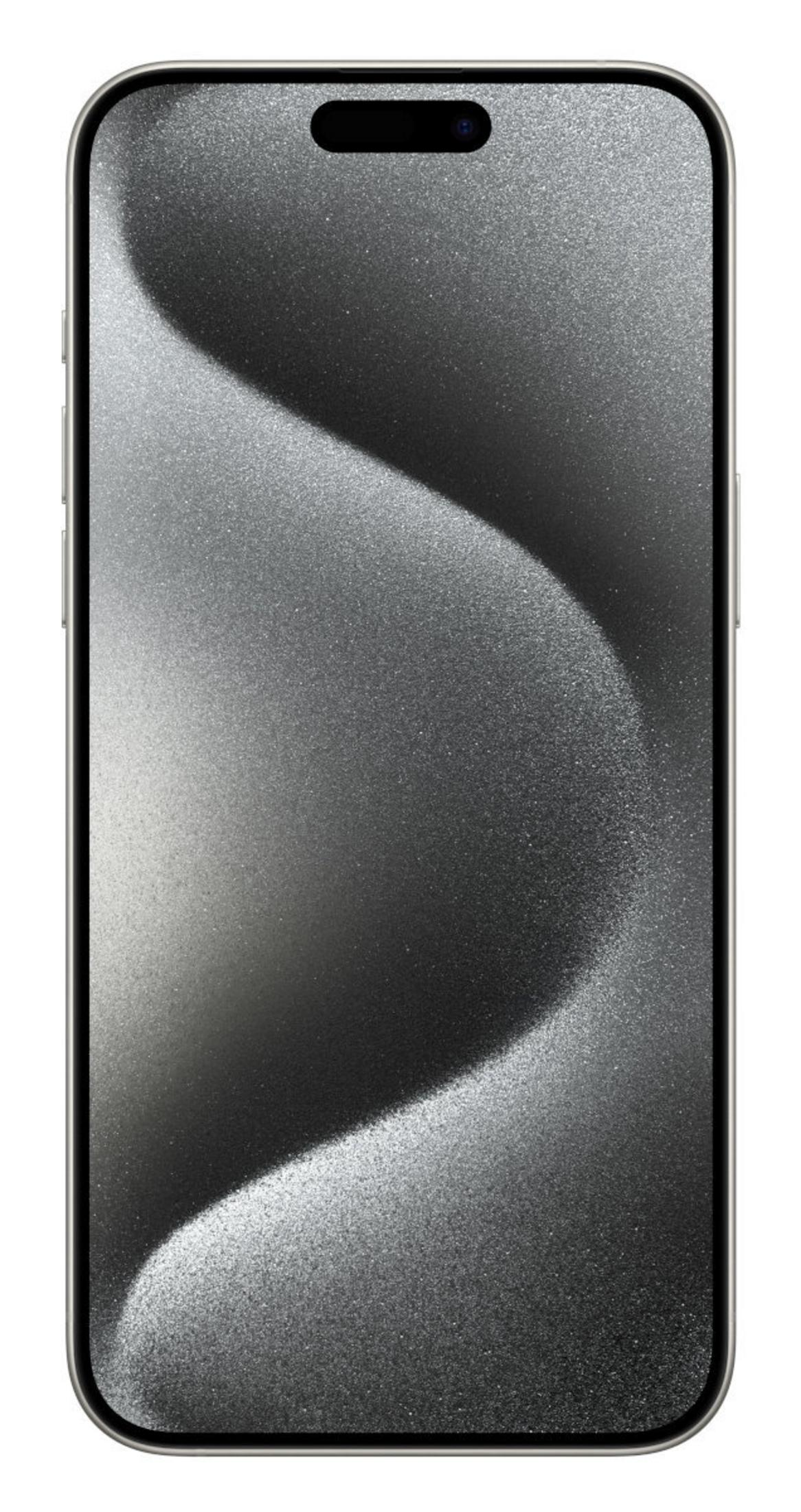 Un teléfono inteligente muestra un patrón de onda abstracto gris texturizado en su pantalla con un marco delgado.