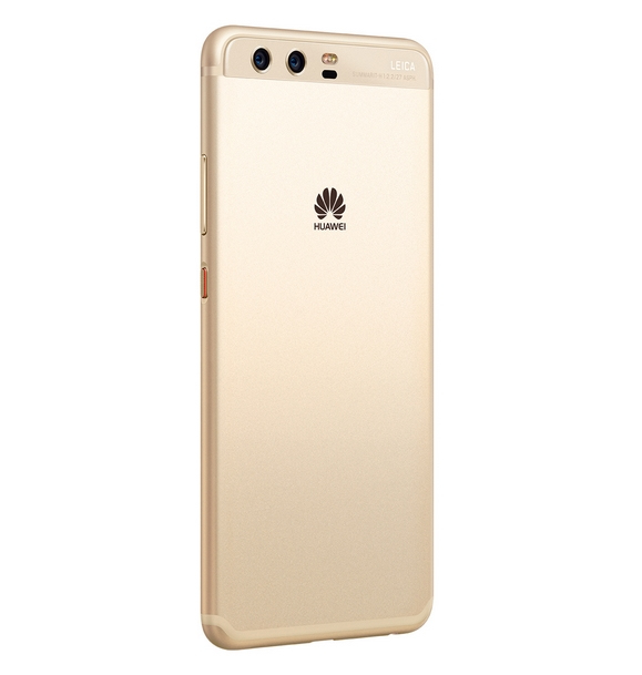 Rückansicht eines goldenen Huawei-Smartphones mit Leica-Dual-Kamera und Logo.