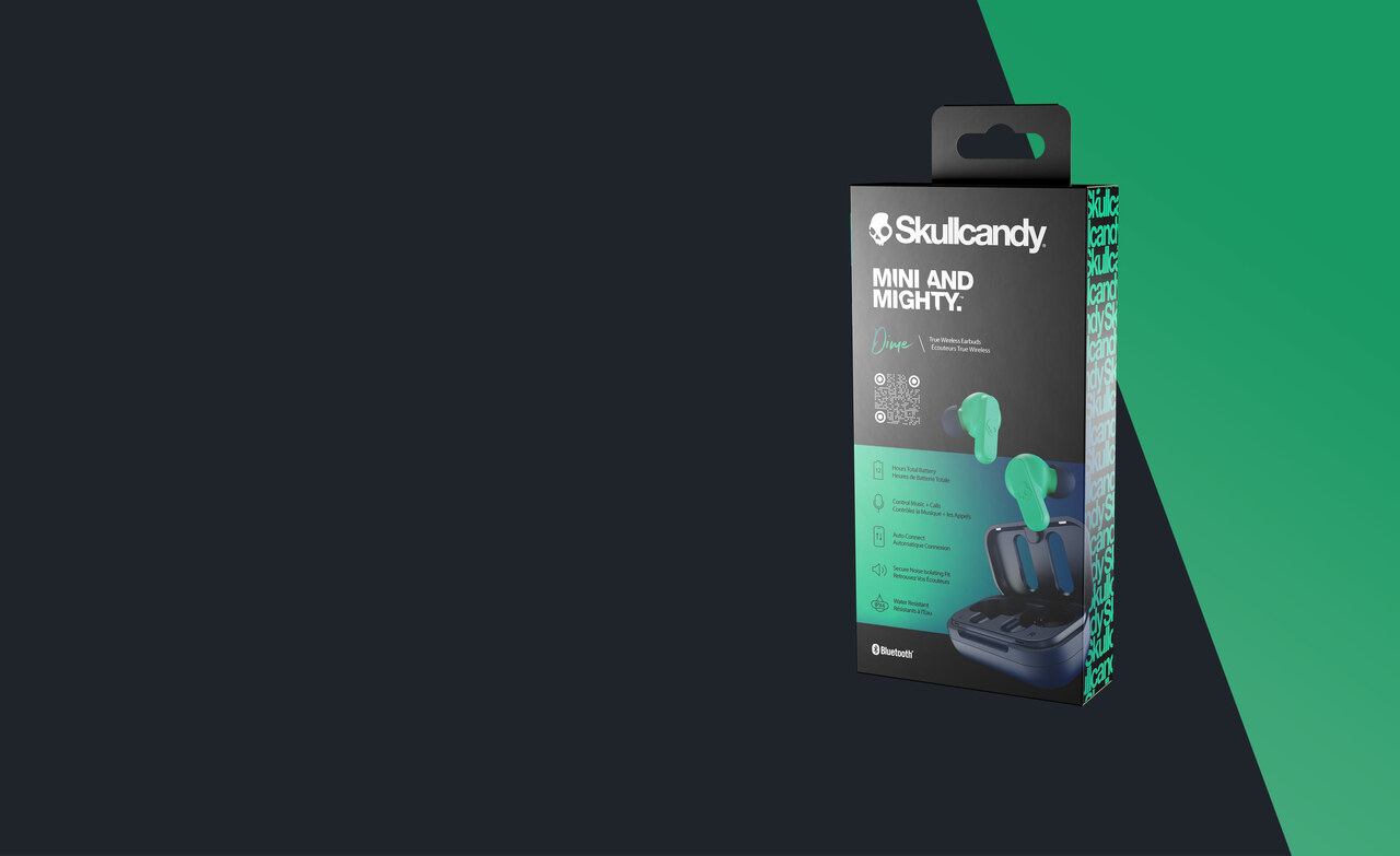SKULLCANDY S2DMW-P750 DIME TW DARK BLUE/GREEN, In-ear Kopfhörer Bluetooth Dark Blue/Green