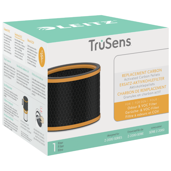 Verpackungskarton für TruSens Z-2000 Ersatz-Aktivkohlefilter mit Produktbild.
