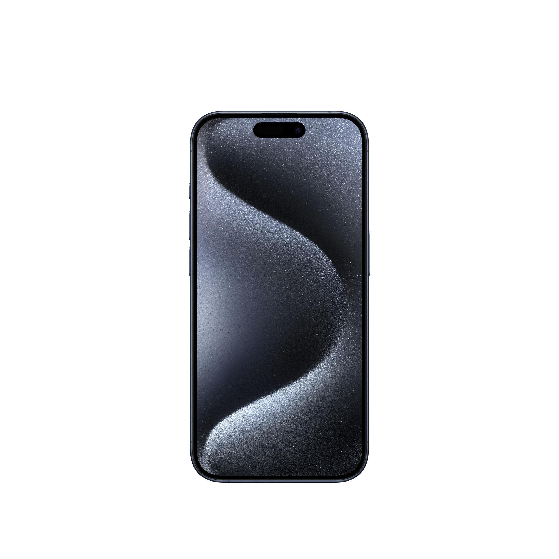 Frontansicht eines modernen Smartphones mit einem dunklen, wellenförmigen abstrakten Hintergrund auf dem Display.