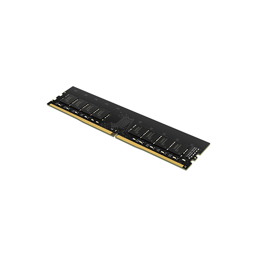 Un modulo di memoria RAM nero con connettori dorati e chip montati su circuito.
