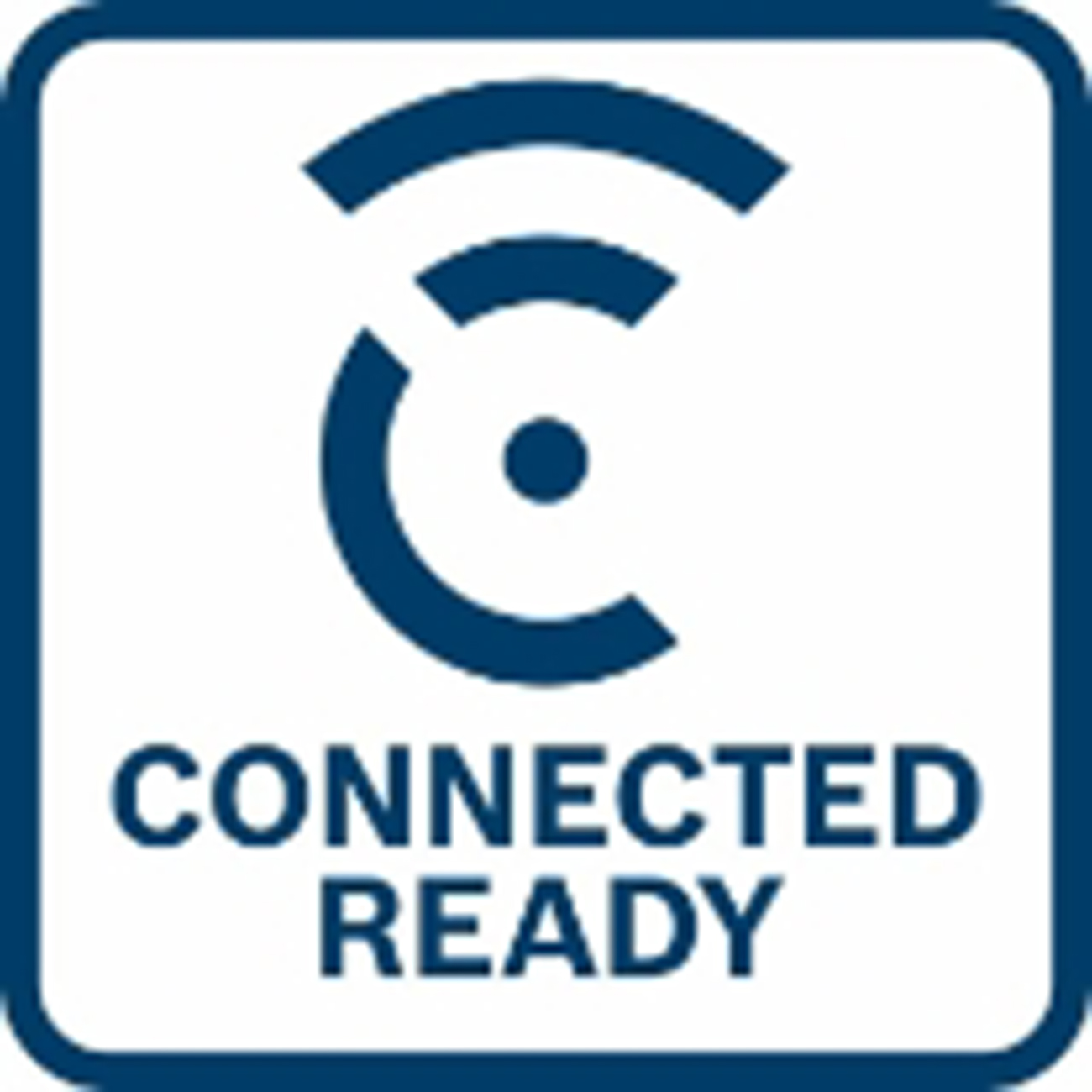 Wifi sinyal simgesi ve CONNECTED READY metnini gösteren mavi ve beyaz bir logo.
