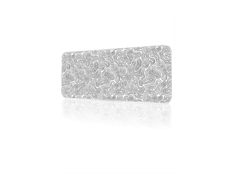 BLACK DEER XL 70x30 cm Dikişli Kenar Gaming Mousepad Beyaz - Typography