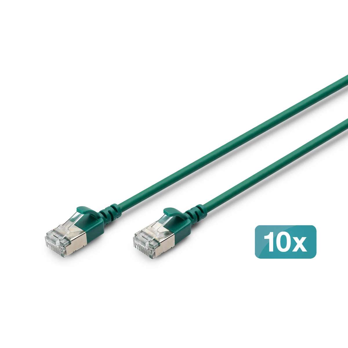 DIGITUS CAT 6A F-FTP Slim, 5 m, 10 Stück, Netzwerkkabel, 5 Meter ...