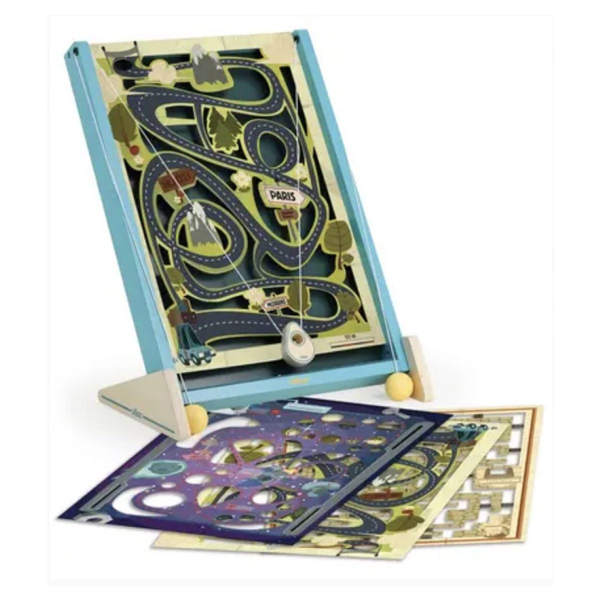 VILAC Fadenspiel – Labyrinth mit wechselbaren Platten ...