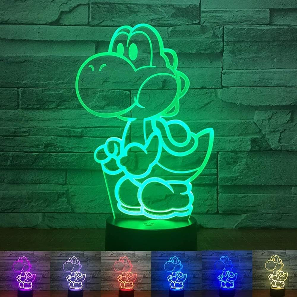 YIQIFA Nachtlicht 3D Effekt, RGB LED Table Lamp | SATURN