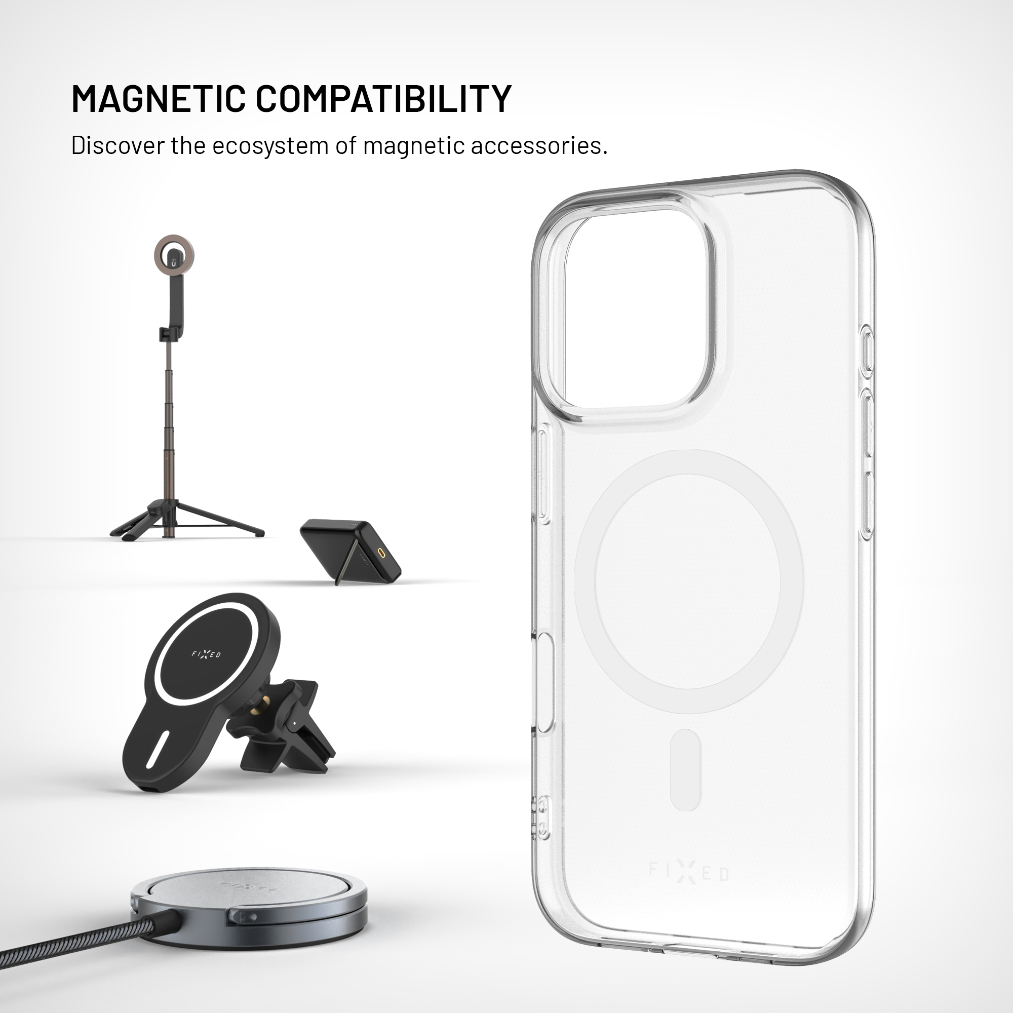 FIXED MagStory, Backcover, Apple, Xiaomi Redmi 15C, Transparent ...