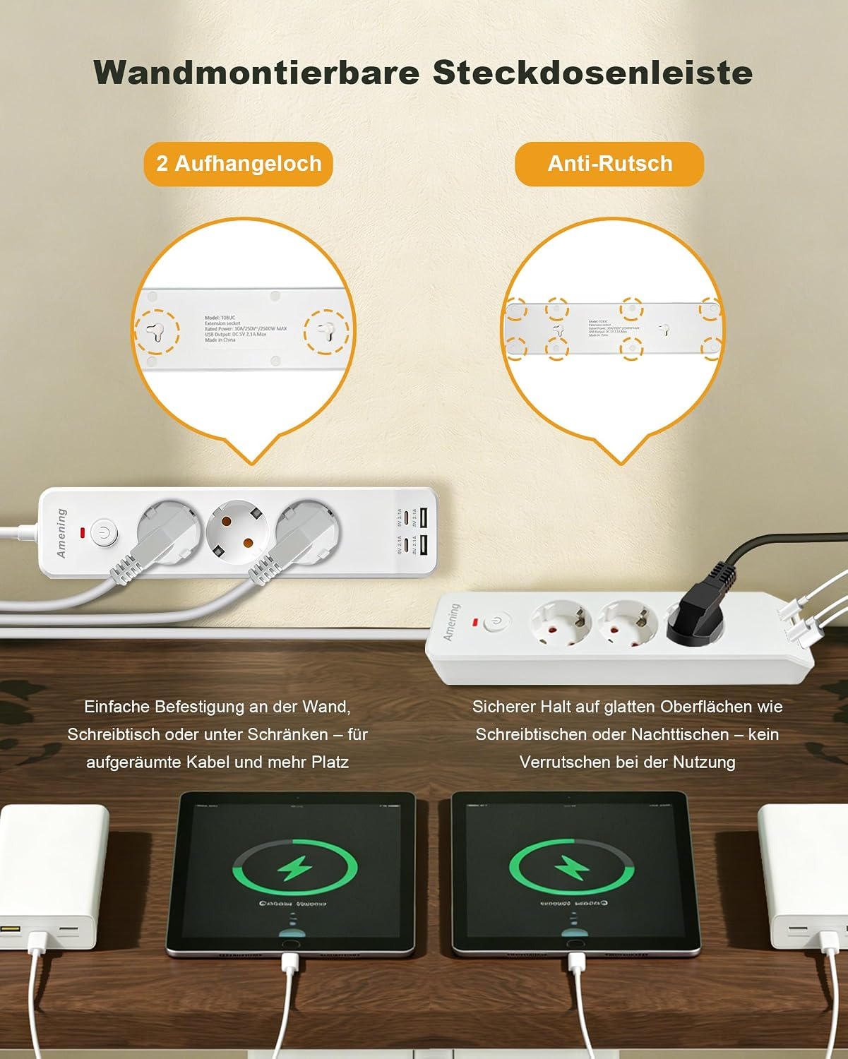 ALLGOODSBRAND Wandmontiert, drei Positionen, multifunktional Adapter ...