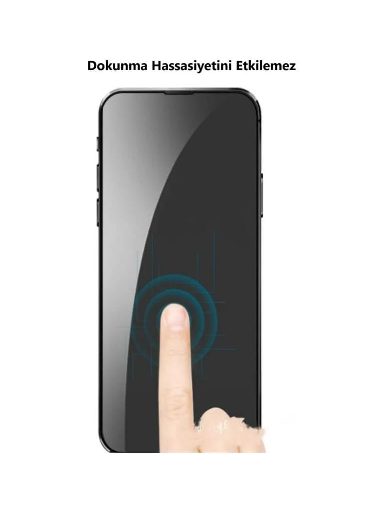 Bir parmak dokunmatik hassasiyeti göstermek için ekrana dokunuyor.