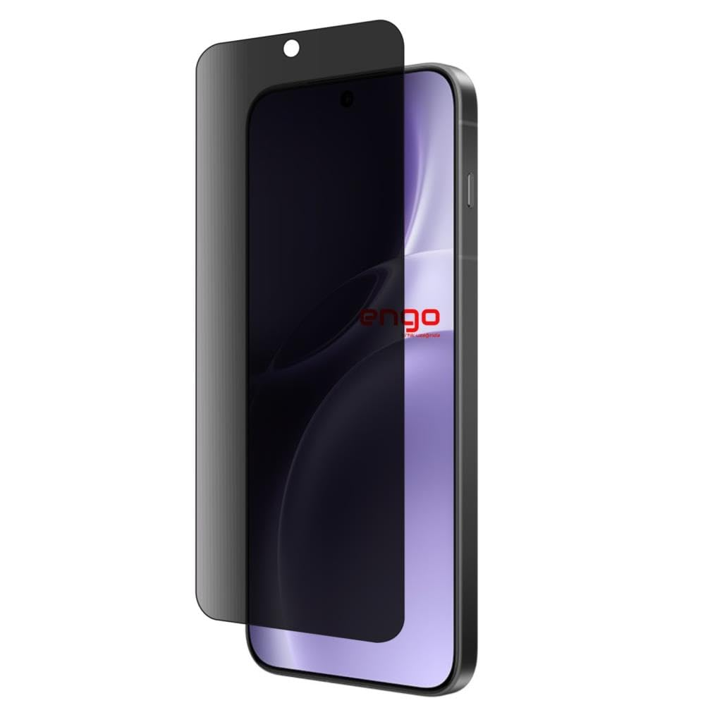 Karanlık bir gizlilik ekran koruyucusu kaldırılmış olan bir akıllı telefon.