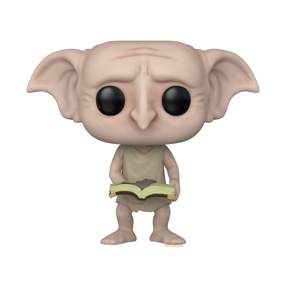 Figura Funko Pop przedstawiająca Doby'ego z dużymi uszami trzymającego otwarta książkę.
