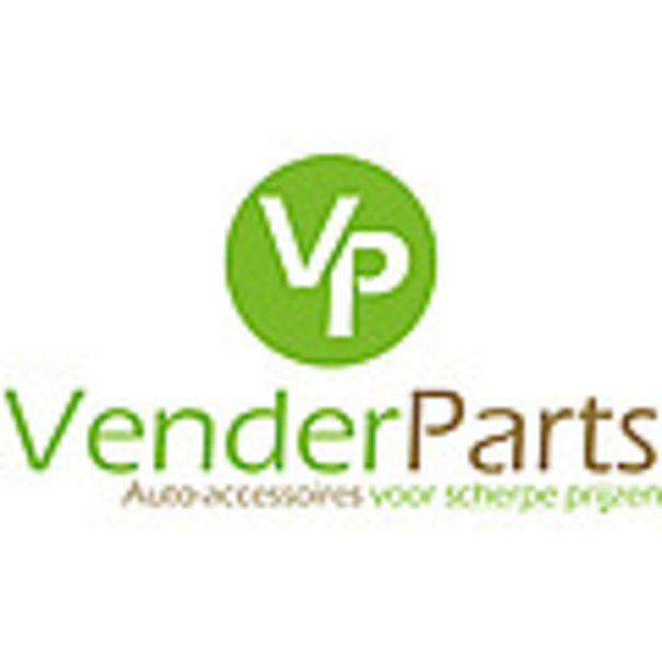 Logotipo de empresa verde con las letras VP y el texto VenderParts sobre fondo blanco.