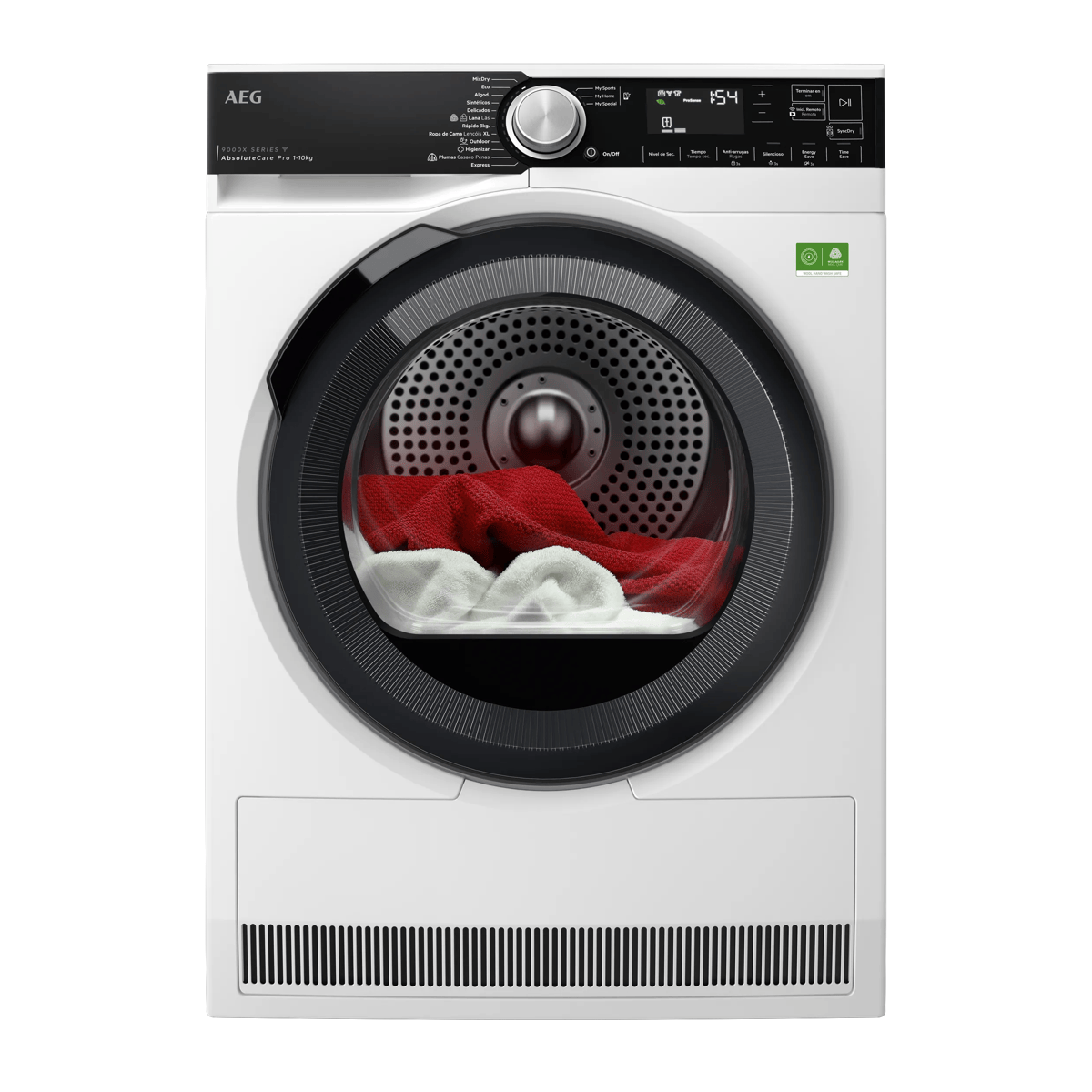 Secadora bomba de calor - AEG Serie 9000X AbsoluteCare Pro TR951V6PBC, Blanco