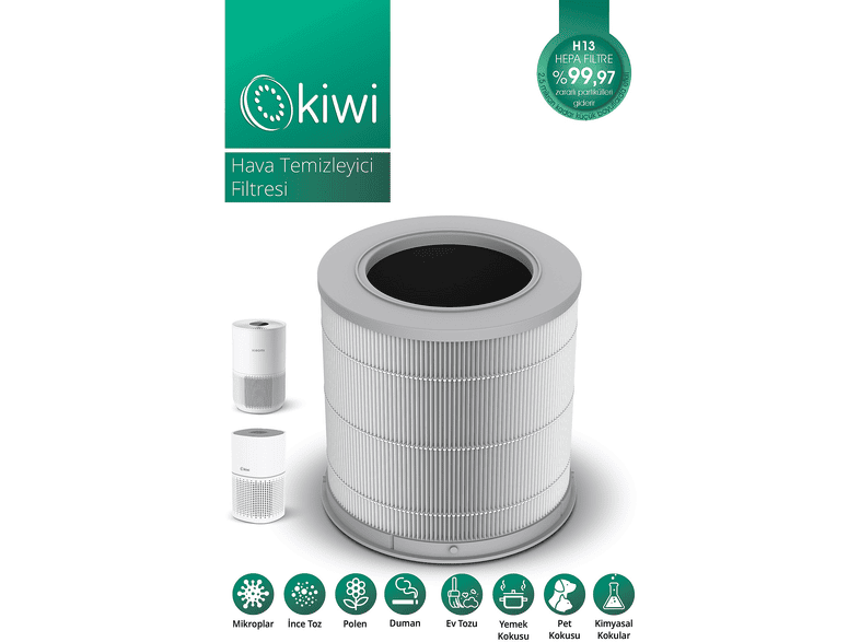 KIWI KAP-6730f KAP-6730 Ve Xiaomi Akıllı Hava Temizleyici Uyumlu Hava Temizleyici Filtresi Beyaz