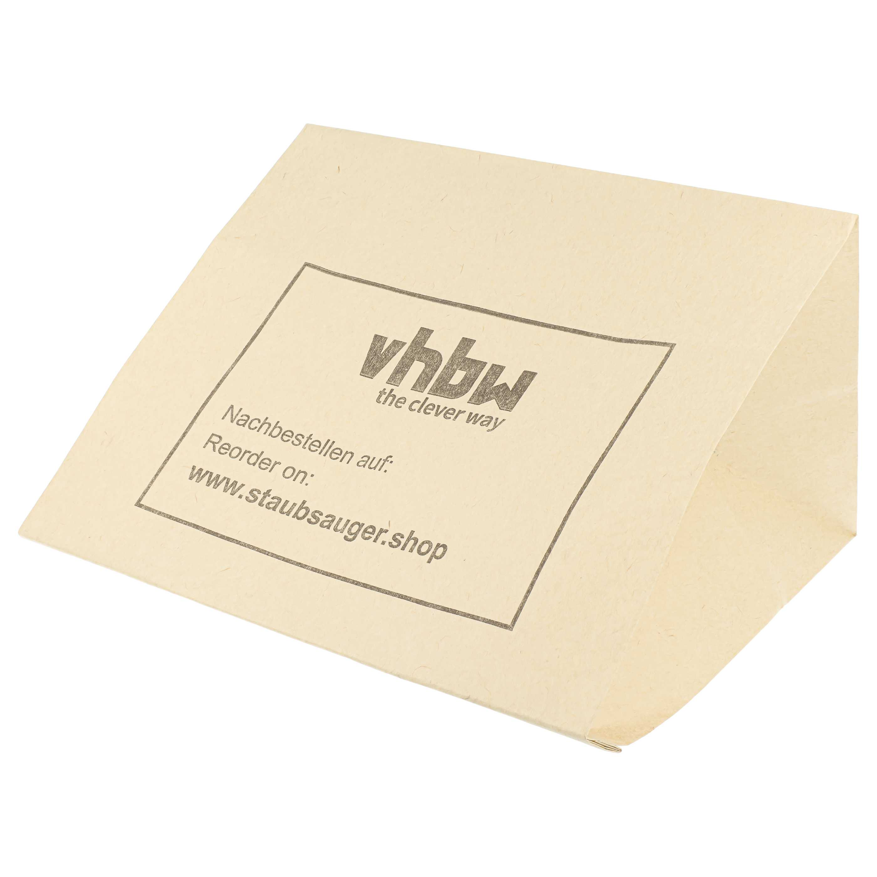 Eine braune Papiertüte mit schwarzem Vhbw-Logo und Website-Aufdruck.