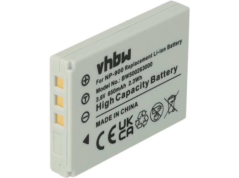 VHBW 12485 Li-Ion Akku, Li-Ion, 3.6 Volt, 650 mAh | MediaMarkt