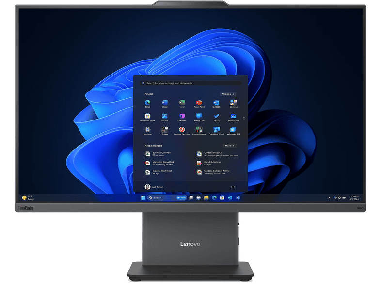 LENOVO ThinkCentre Neo 50a 13QH000QTR01 Dokunmatik Intel Core Ultra 5 226V 16 GB 1 TB 23,8 inç FreeDOS All In One Bilgisayar Gri