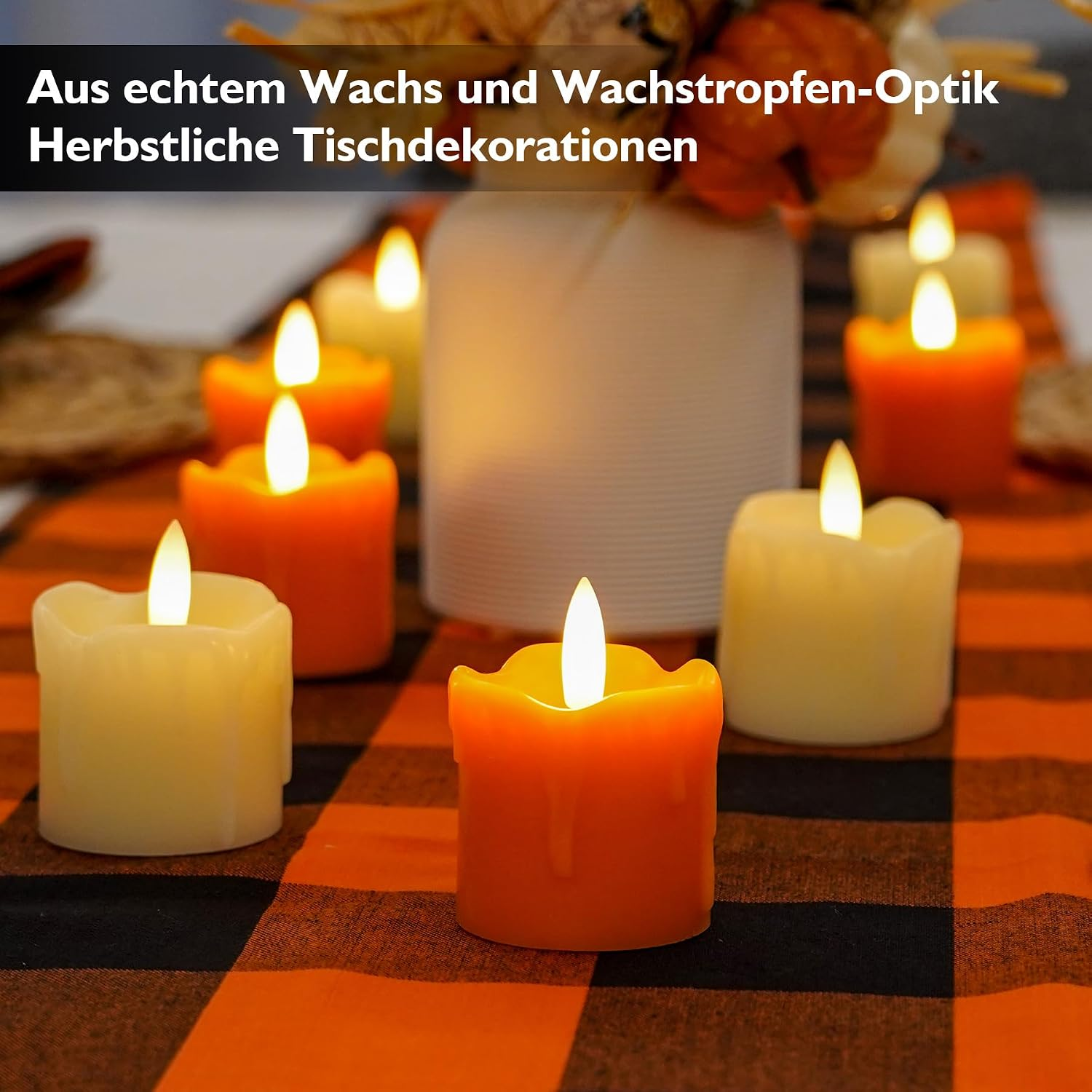 MANIKE TS1099OR LED-Kerze, Orange, Warmweiß