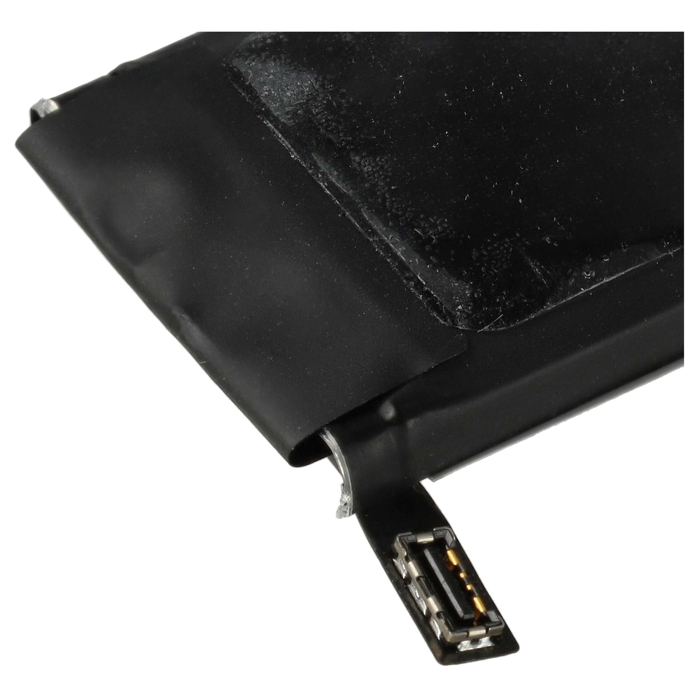 Eine schwarze Lithium-Ionen-Batterie mit einem freiliegenden Steckverbinder.