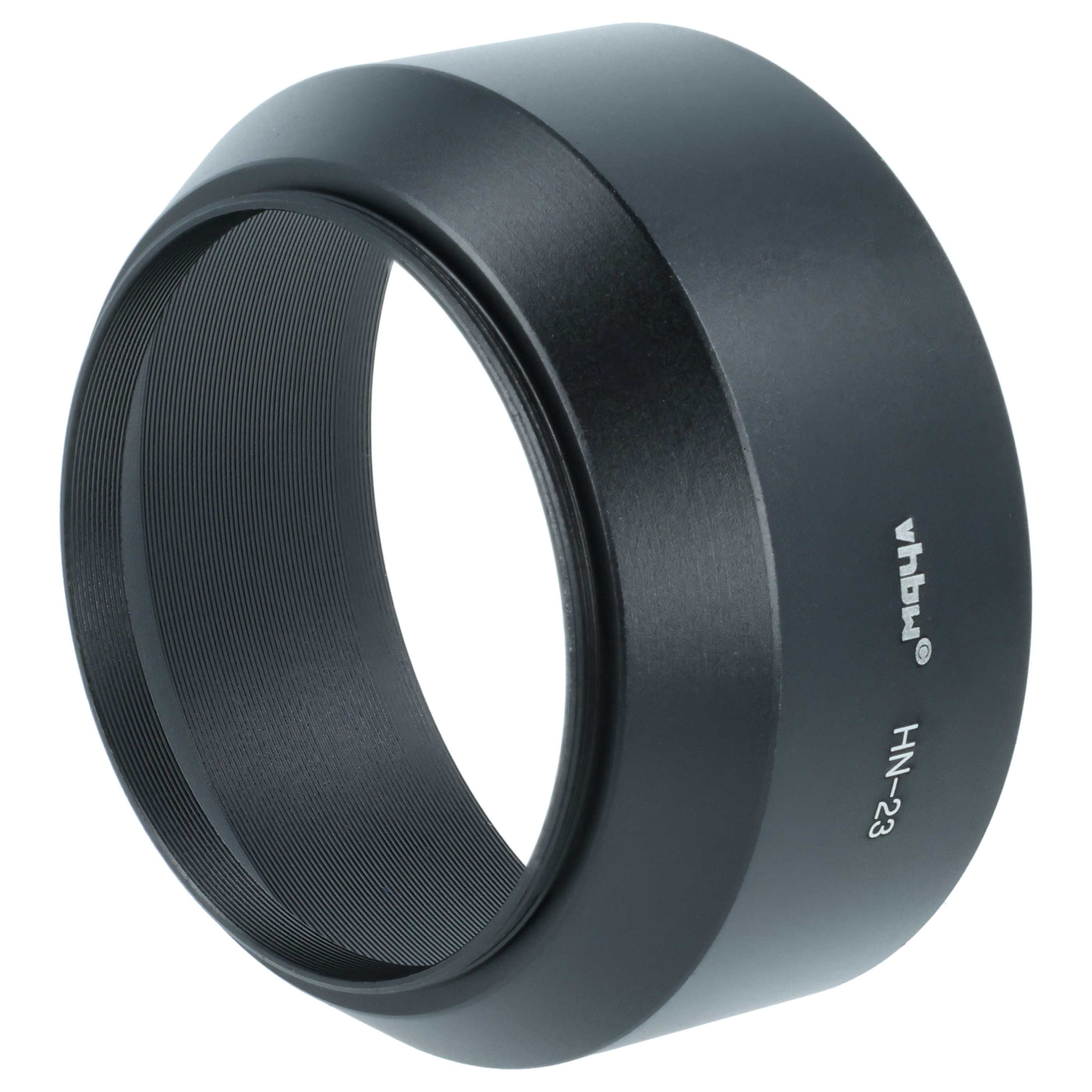 Schwarze Metall-Kamerablende mit weißer vhbw HN-23 Aufschrift.