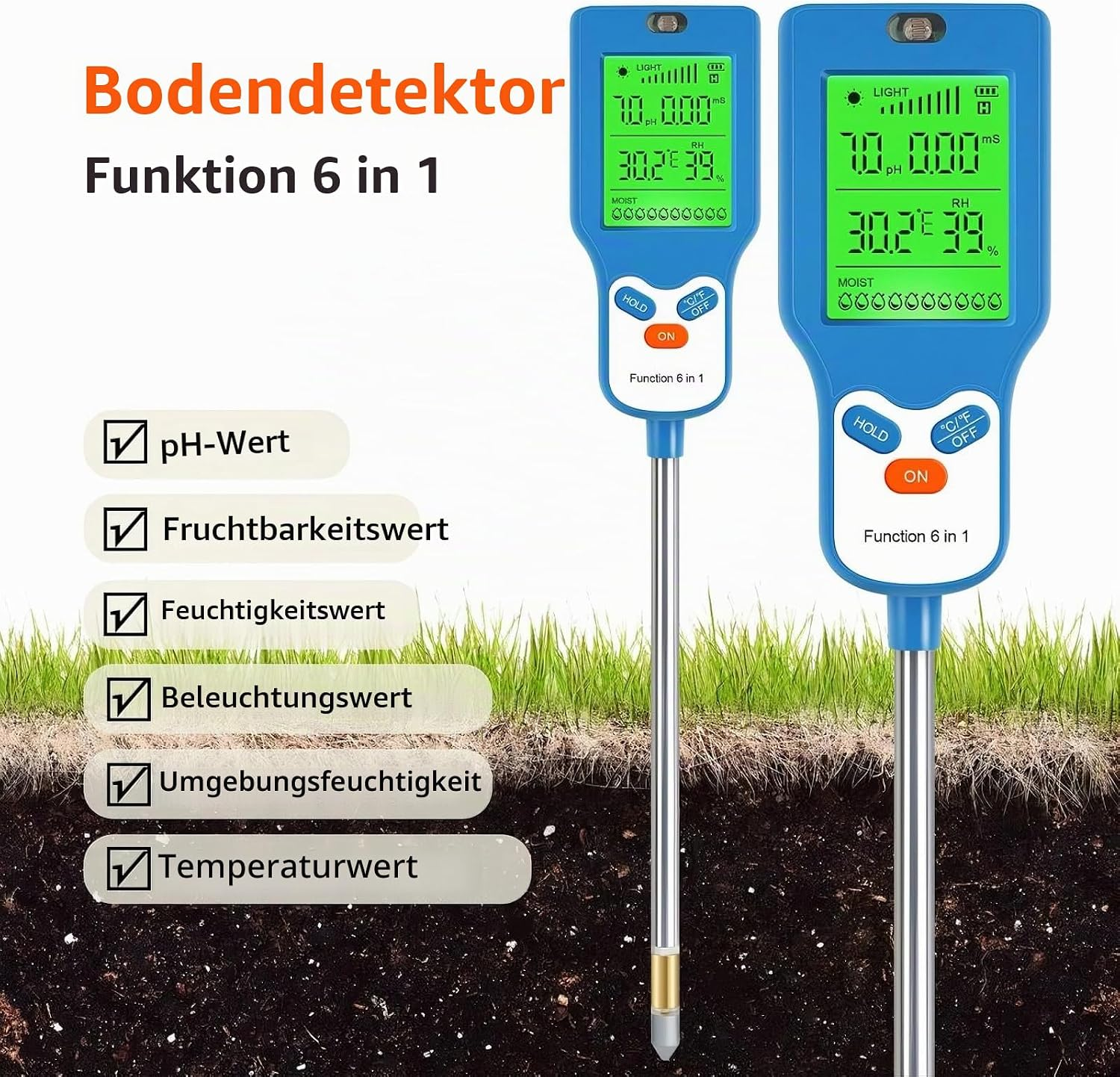 NEWHOPE Digital, Fruchtbarkeit, LCD-Bildschirm Bodenmessgerät | MediaMarkt