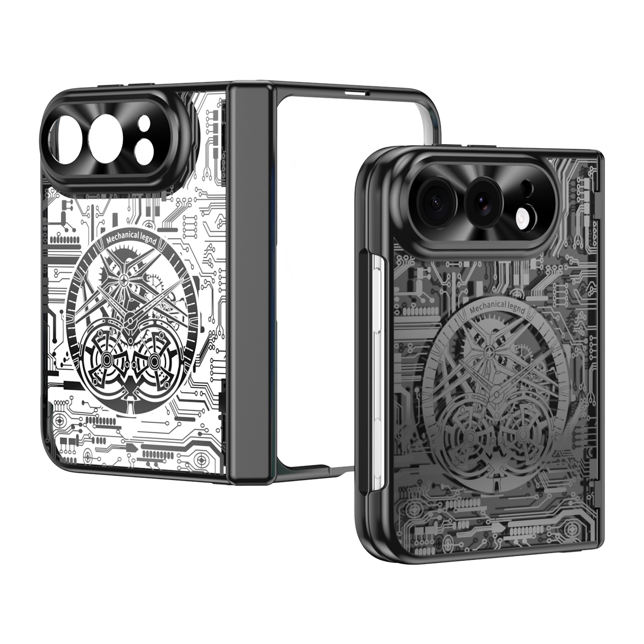 WIGENTO Hülle Galvanisierung + Display Folie, Bookcover, Apple, iPhone Duo, Schwarz