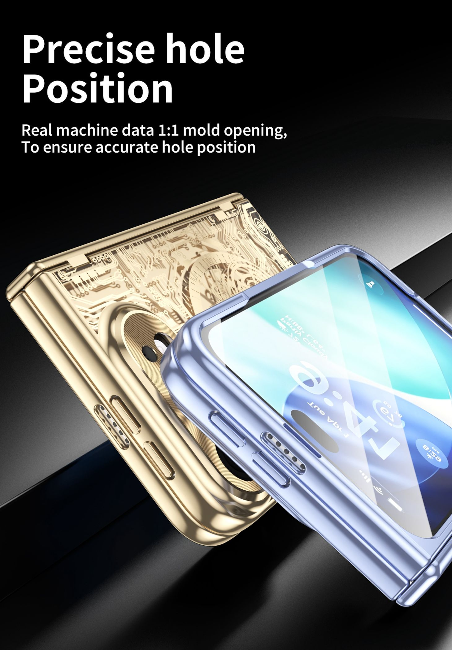 WIGENTO Hülle Galvanisierung + Display Folie, Bookcover, Apple, iPhone Duo, Schwarz
