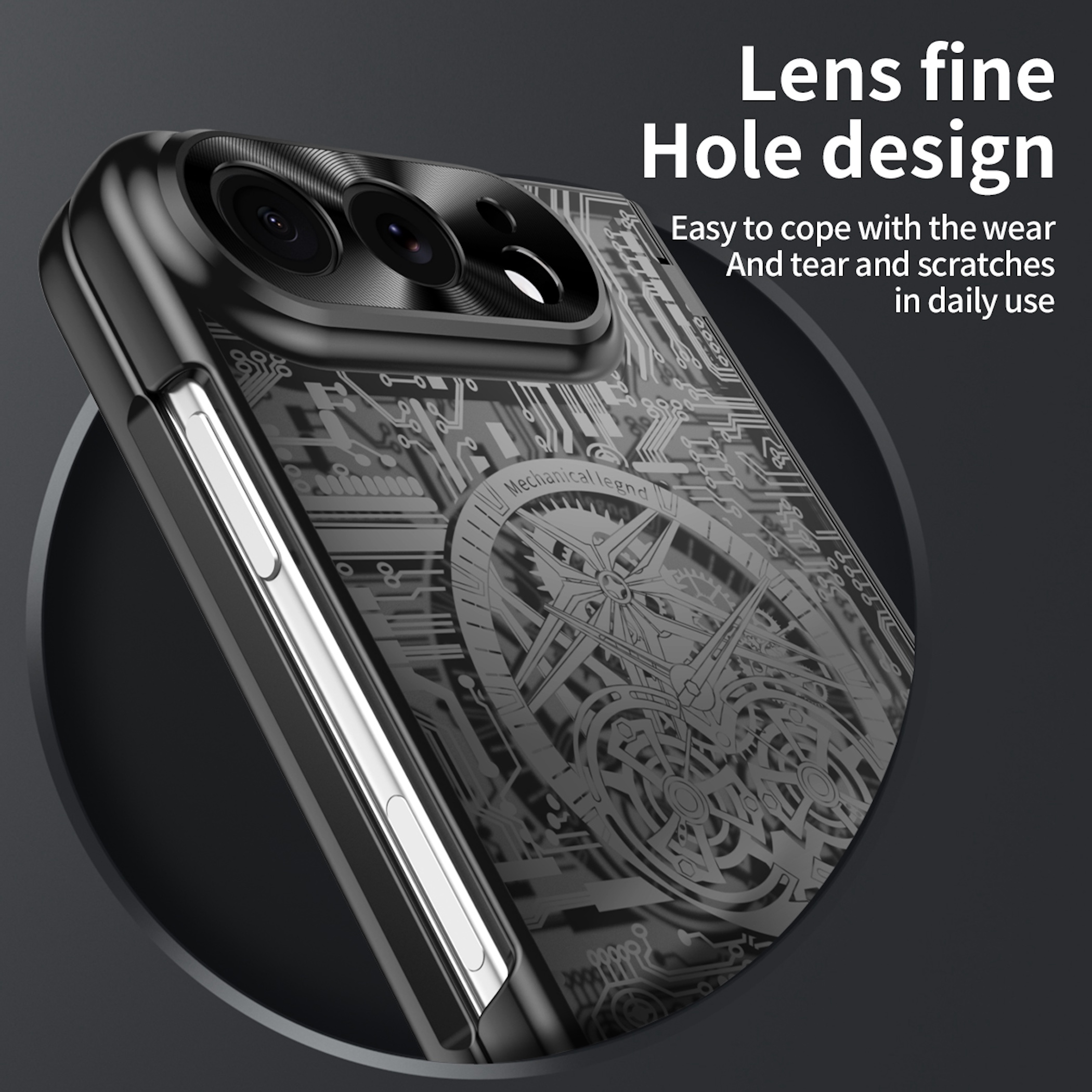 WIGENTO Hülle Galvanisierung + Display Folie, Bookcover, Apple, iPhone Duo, Schwarz