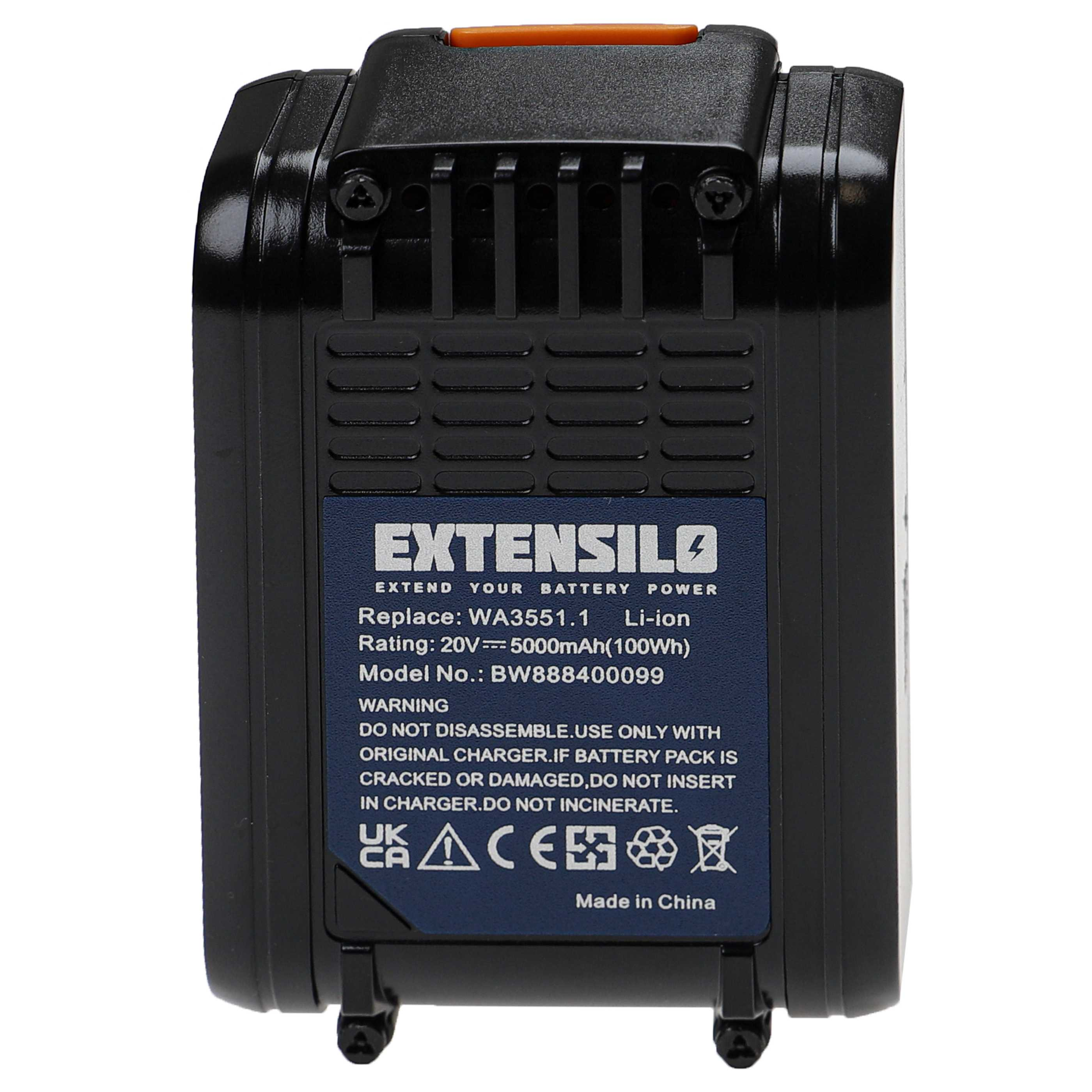 EXTENSILO 75408 Li-Ion Akku, Li-Ion, 20 Volt, 5000 mAh | SATURN