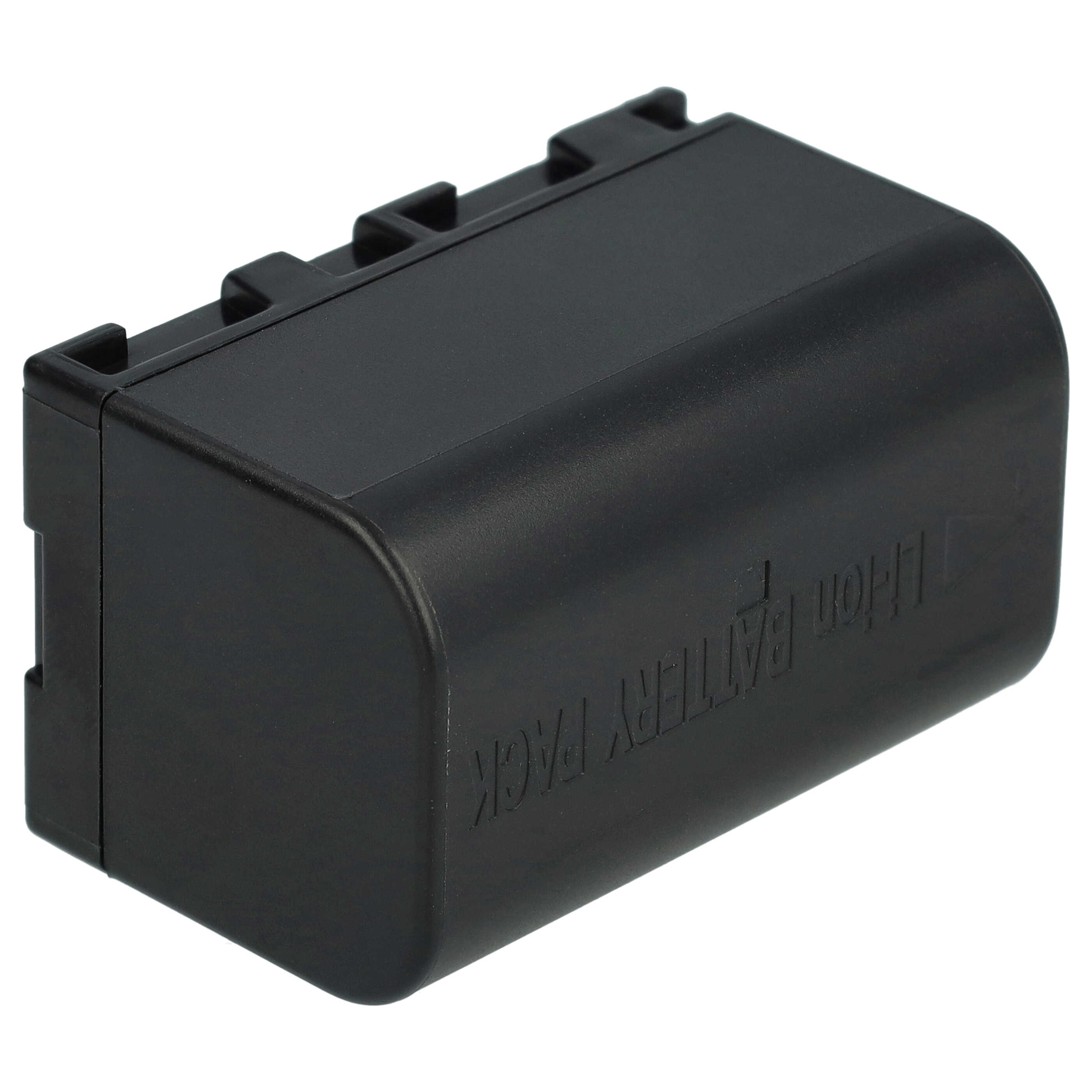 Ein schwarzer Lithium-Ionen-Akkupack auf weißem Hintergrund.