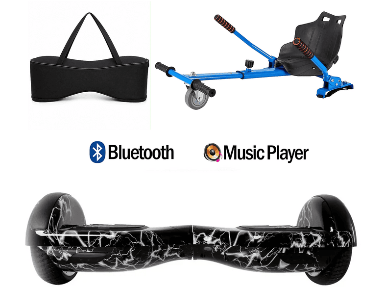 CITYMATE D02 Elektrikli Kaykay Scooter Akıllı Denge + HoverKart + Çanta Extrem Paket Hoverboard