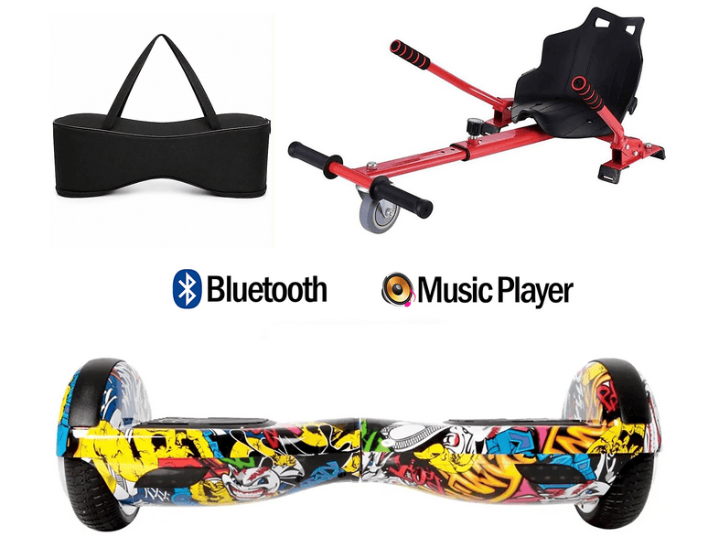 CITYMATE Elektrikli Kaykay Scooter Akıllı Denge + HoverKart + Çanta Extrem Paket D01 Hoverboard