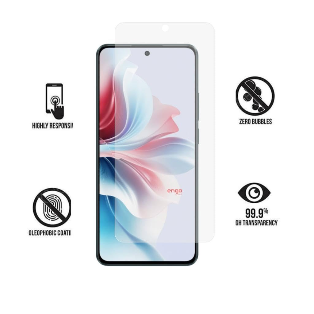 Ekran koruyuculu akıllı telefon; yüksek hassasiyet, kabarcıksız ve şeffaflık simgeleriyle birlikte.