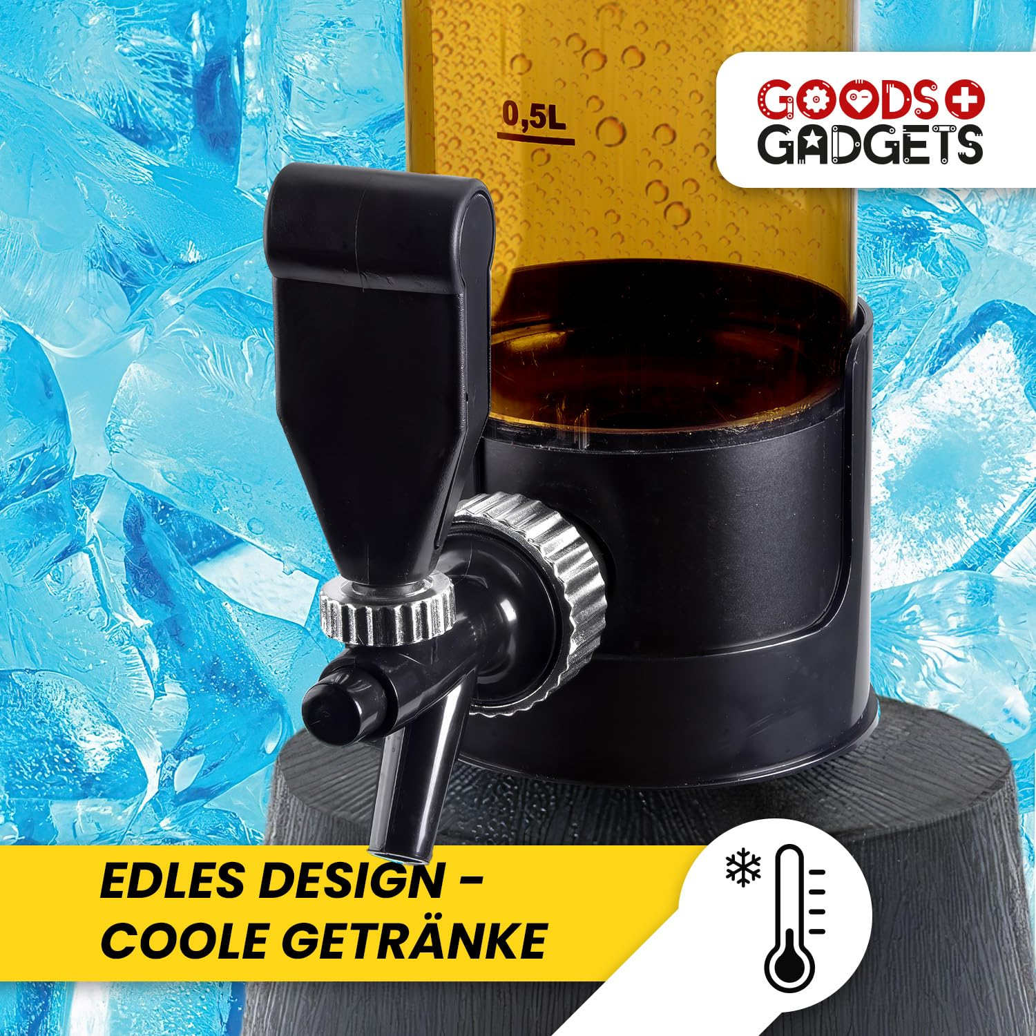 GOODS+GADGETS 42371958 Distributeur de boissons Transparent / Noir