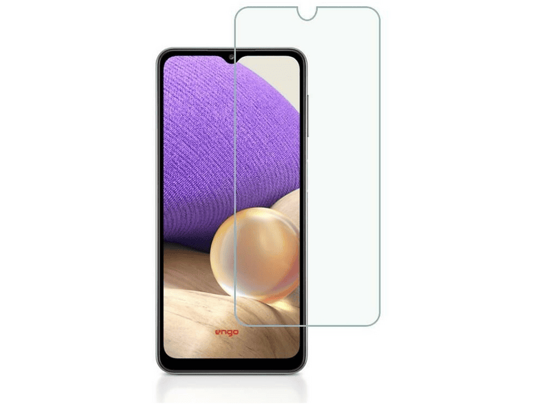 ENGO Samsung Galaxy A32 İle Uyumlu 9H Kırılmaz Esnek Nano Cam HD Ekran Koruyucu