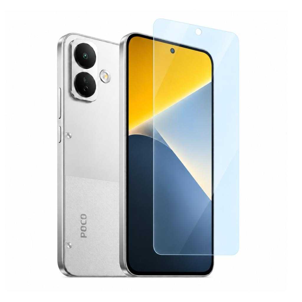 Çift arka kameraya ve ekrana sahip gümüş renkli bir akıllı telefon.
