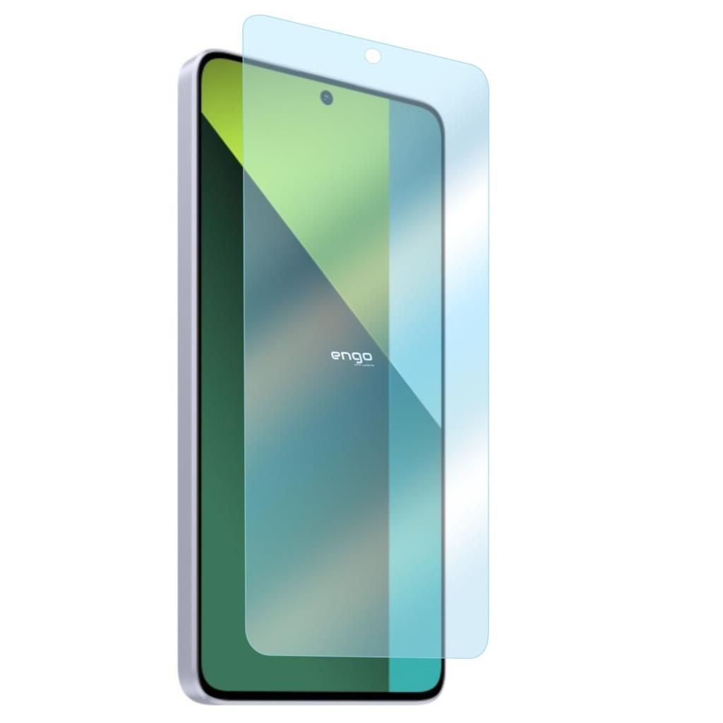 Ekranına açık mavi ekran koruyucu uygulanan bir akıllı telefon.