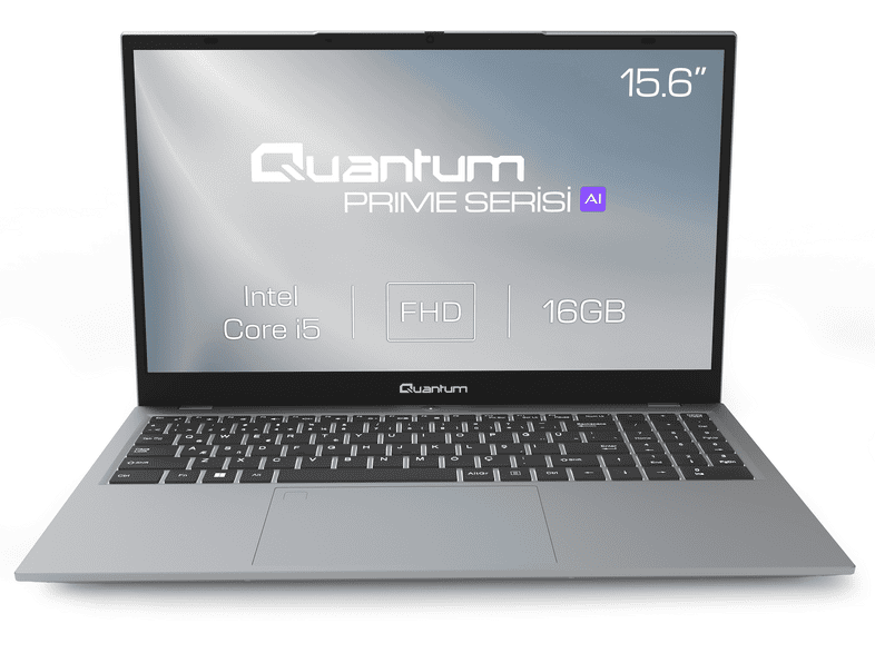 QUANTUM Prime TM1200 FHD Intel Core i5-13600H 16 GB RAM 512 GB SSD 15,6 inç FreeDOS Laptop Gri