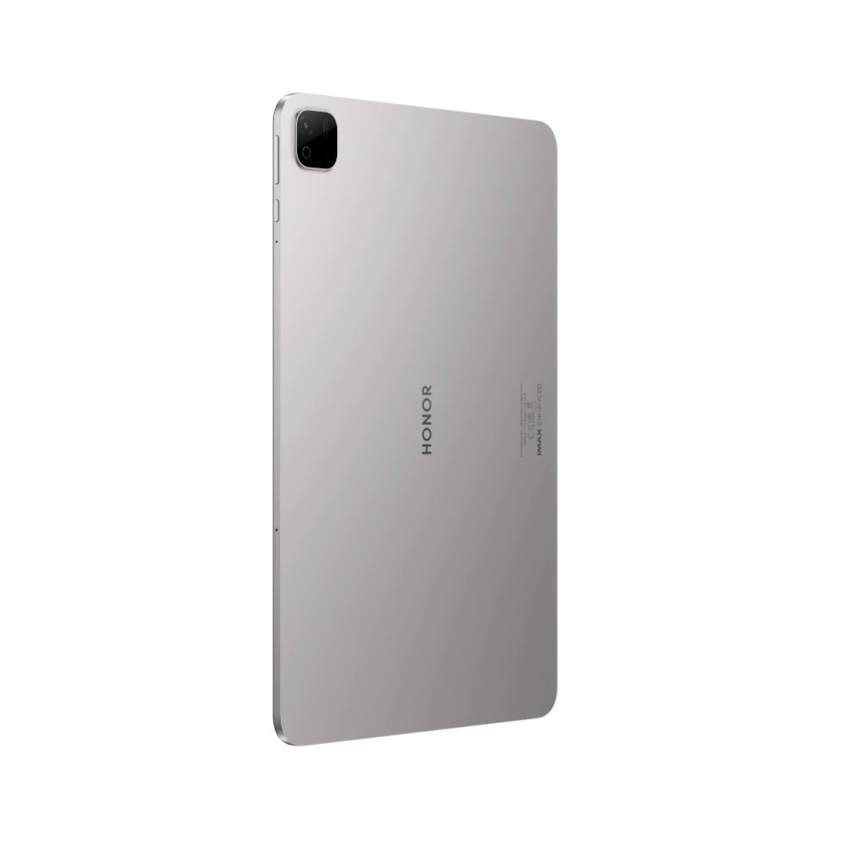 Rückseite eines silbernen Honor-Tablets mit vertikalem Markenlogo und kleiner eckiger Kamera.