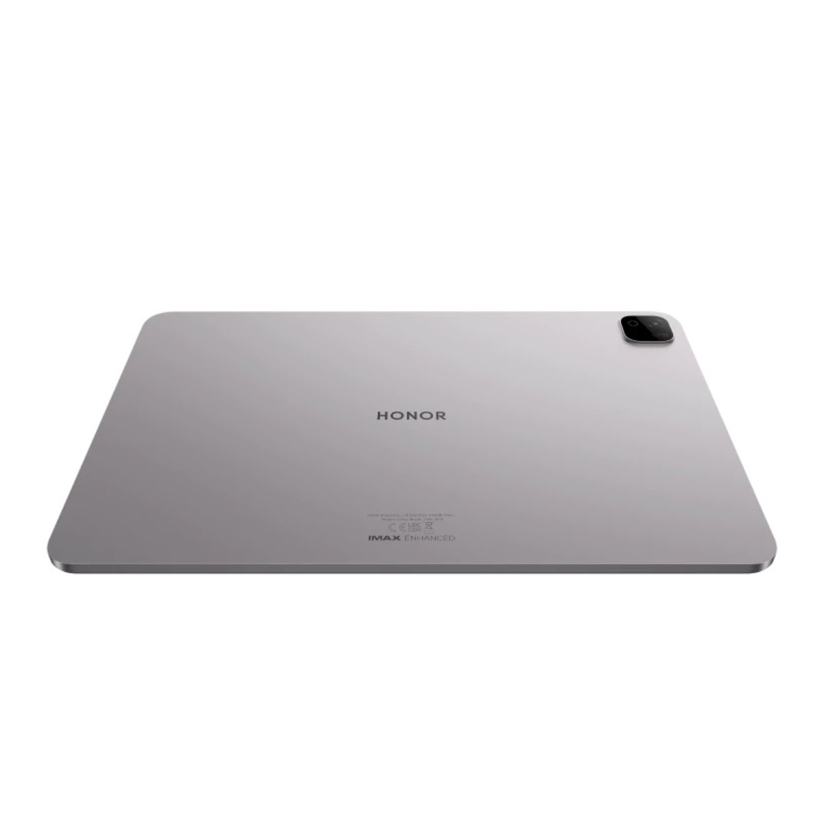 Rückseite eines silbernen Honor Tablets mit Kamera und Logo.
