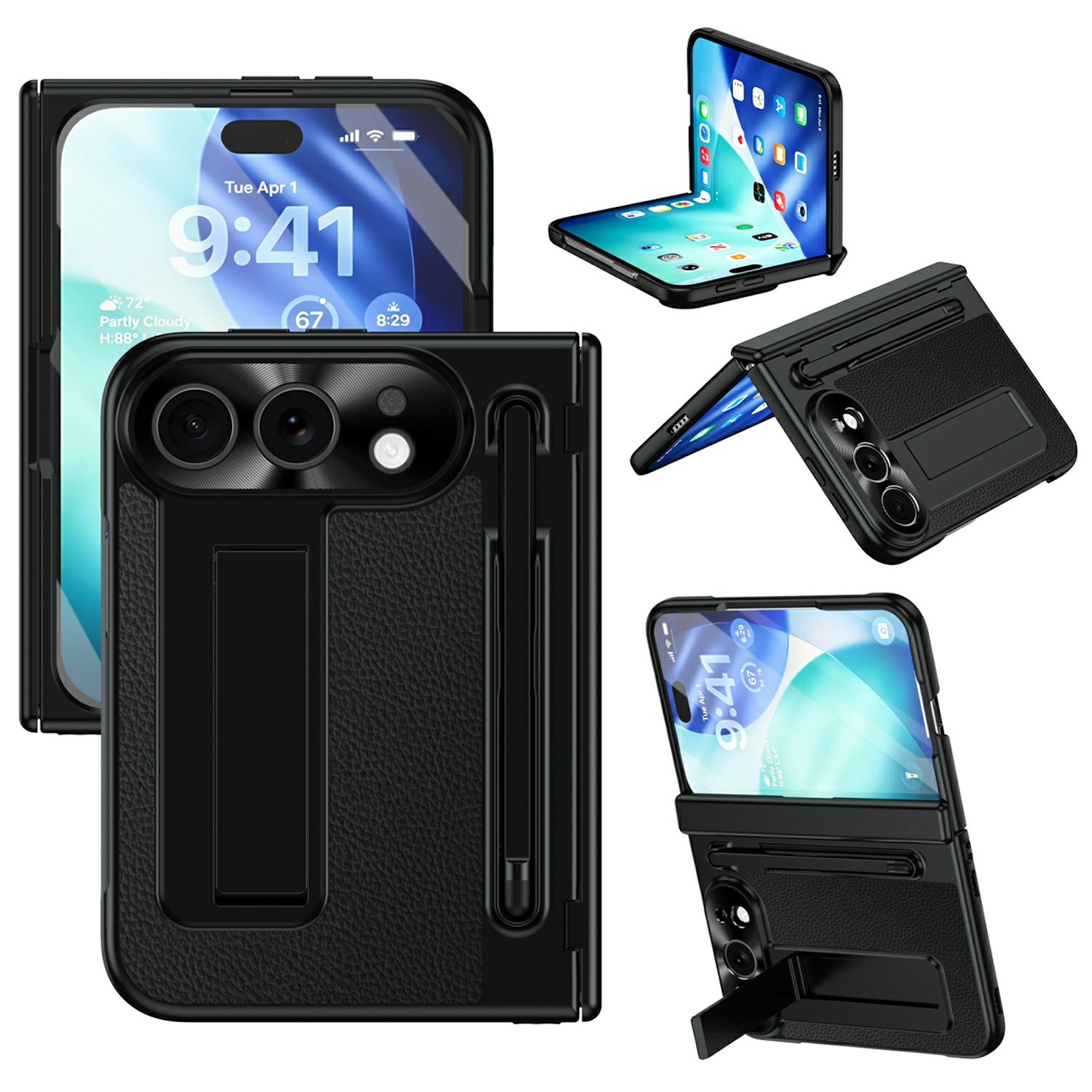 WIGENTO Stift Hülle + Display Glas, Bookcover, Apple, iPhone Duo ...