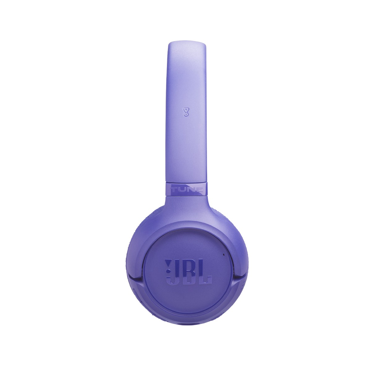 Ein Paar lila JBL-On-Ear-Kopfhörer vor einem schlichten weißen Hintergrund.
