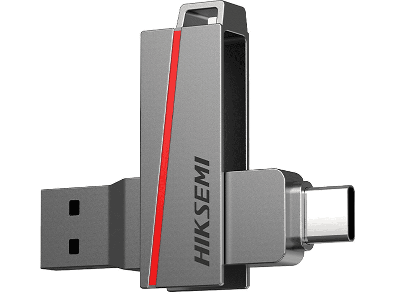 HIKVISION E307C U3 64GB Dual USB-A/USB-C Flash Drive USB-Stick (Grau ...