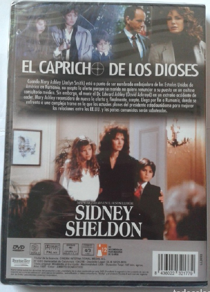 Caratula de DVD que muestra fotos de escenas y texto en la parte posterior.
