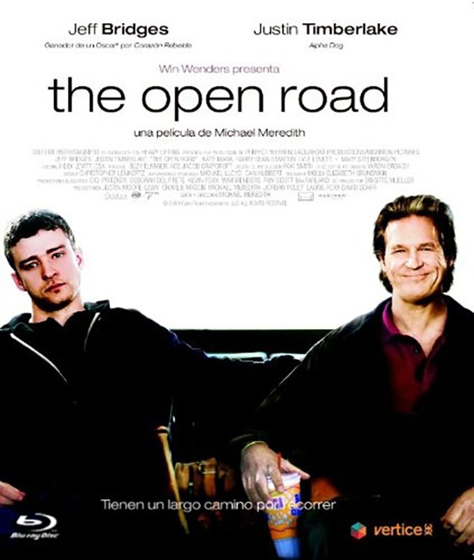 Cartel de la película The Open Road con Justin Timberlake y Jeff Bridges.
