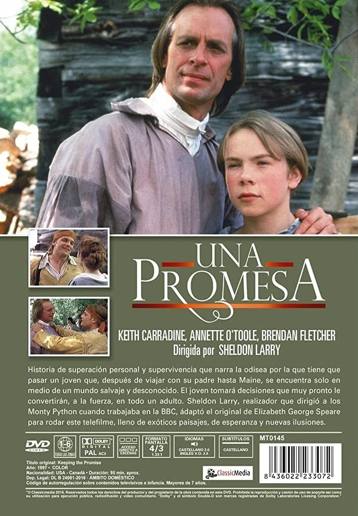 Portada de DVD con Keith Carradine y Brendan Fletcher al aire libre junto a una pared de madera.