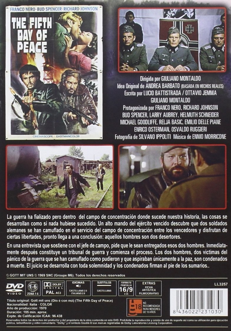 Contraportada del DVD de Gott mit uns, con fotogramas, reparto, sinopsis y detalles técnicos.