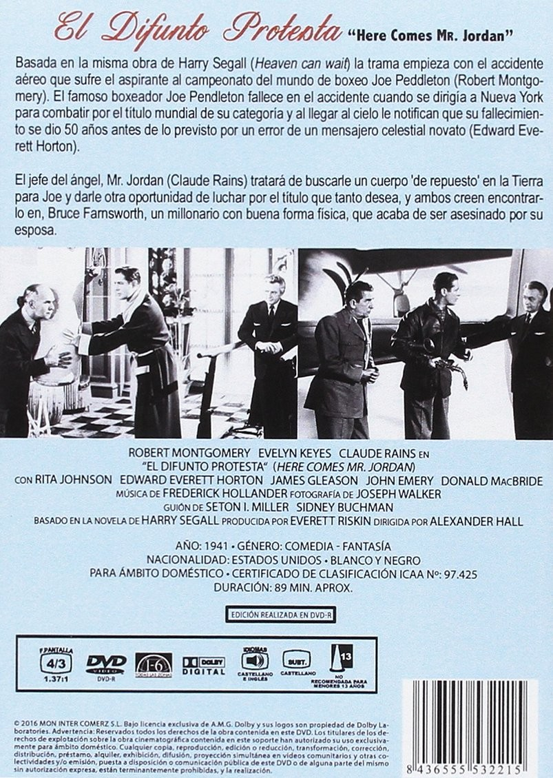 El Difunto Protesta DVD 1941 Here Comes Mr. Jordan | DVD | MediaMarkt